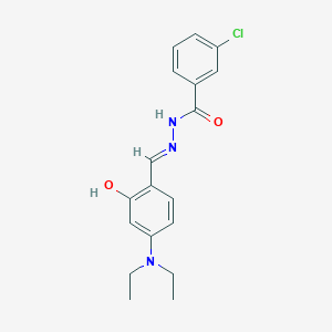 molecular formula C18H20ClN3O2 B11694395 3-Chloro-N'-[(E)-[4-(diethylamino)-2-hydroxyphenyl]methylidene]benzohydrazide 