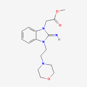 methyl {2-imino-3-[2-(morpholin-4-yl)ethyl]-2,3-dihydro-1H-benzimidazol-1-yl}acetate