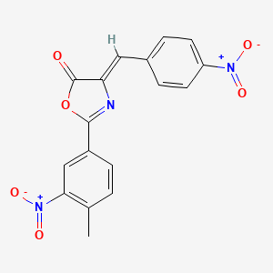 molecular formula C17H11N3O6 B11694424 (4Z)-2-(4-methyl-3-nitrophenyl)-4-(4-nitrobenzylidene)-1,3-oxazol-5(4H)-one 