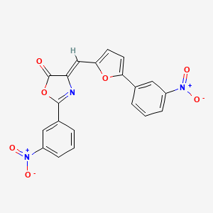 (4Z)-2-(3-nitrophenyl)-4-{[5-(3-nitrophenyl)furan-2-yl]methylidene}-1,3-oxazol-5(4H)-one