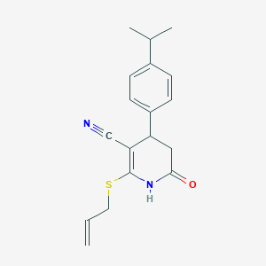 6-Oxo-4-[4-(propan-2-yl)phenyl]-2-(prop-2-en-1-ylsulfanyl)-1,4,5,6-tetrahydropyridine-3-carbonitrile