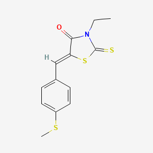 (5Z)-3-ethyl-5-[4-(methylsulfanyl)benzylidene]-2-thioxo-1,3-thiazolidin-4-one