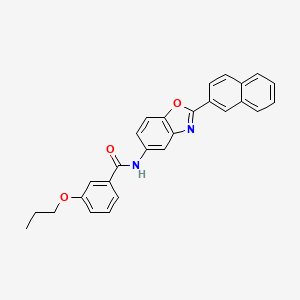 N-[2-(naphthalen-2-yl)-1,3-benzoxazol-5-yl]-3-propoxybenzamide