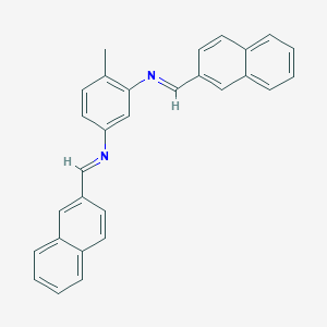 molecular formula C29H22N2 B11694490 4-methyl-N,N'-bis[(E)-naphthalen-2-ylmethylidene]benzene-1,3-diamine 