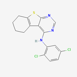 molecular formula C16H13Cl2N3S B11694514 N-(2,5-dichlorophenyl)-5,6,7,8-tetrahydro[1]benzothieno[2,3-d]pyrimidin-4-amine 