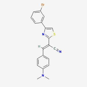 2-(4-(3-Bromophenyl)-1,3-thiazol-2-YL)-3-(4-(dimethylamino)phenyl)acrylonitrile