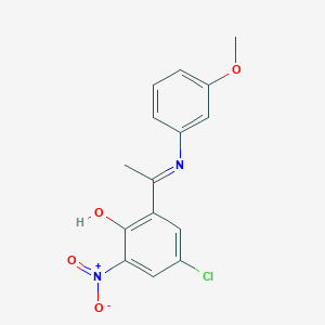 molecular formula C15H13ClN2O4 B1169455 4-Chloro-6-[1-(3-methoxyanilino)ethylidene]-2-nitrocyclohexa-2,4-dien-1-one CAS No. 112932-71-5