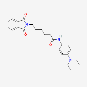 molecular formula C24H29N3O3 B11694583 N-[4-(diethylamino)phenyl]-6-(1,3-dioxo-1,3-dihydro-2H-isoindol-2-yl)hexanamide 