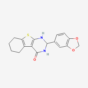 2-(1,3-benzodioxol-5-yl)-2,3,5,6,7,8-hexahydro[1]benzothieno[2,3-d]pyrimidin-4(1H)-one