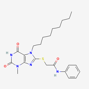 2-[(3-methyl-7-nonyl-2,6-dioxo-2,3,6,7-tetrahydro-1H-purin-8-yl)sulfanyl]-N-phenylacetamide