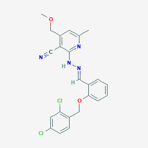 2-[(2E)-2-{2-[(2,4-dichlorobenzyl)oxy]benzylidene}hydrazinyl]-4-(methoxymethyl)-6-methylpyridine-3-carbonitrile