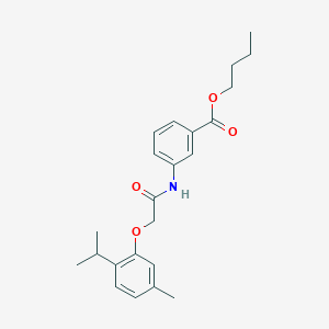 Butyl 3-({[5-methyl-2-(propan-2-yl)phenoxy]acetyl}amino)benzoate