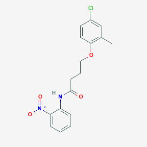 molecular formula C17H17ClN2O4 B11694673 4-(4-chloro-2-methylphenoxy)-N-(2-nitrophenyl)butanamide 