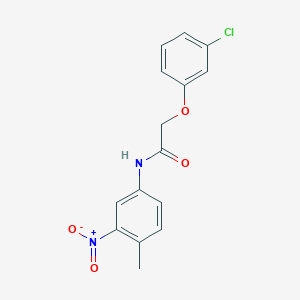 2-(3-chlorophenoxy)-N-(4-methyl-3-nitrophenyl)acetamide