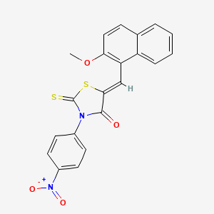 (5Z)-5-[(2-methoxynaphthalen-1-yl)methylidene]-3-(4-nitrophenyl)-2-sulfanylidene-1,3-thiazolidin-4-one