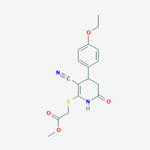 Methyl {[3-cyano-4-(4-ethoxyphenyl)-6-oxo-1,4,5,6-tetrahydropyridin-2-yl]sulfanyl}acetate