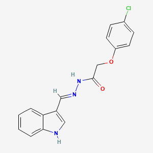 2-(4-chlorophenoxy)-N'-(1H-indol-3-ylmethylene)acetohydrazide