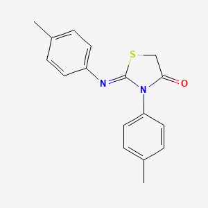 (2Z)-3-(4-methylphenyl)-2-[(4-methylphenyl)imino]-1,3-thiazolidin-4-one