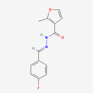 N'-[(E)-(4-fluorophenyl)methylidene]-2-methylfuran-3-carbohydrazide