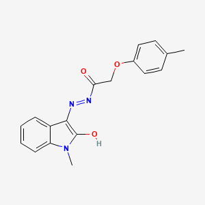 N'-[(3E)-1-methyl-2-oxo-1,2-dihydro-3H-indol-3-ylidene]-2-(4-methylphenoxy)acetohydrazide