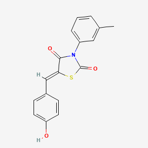 (5Z)-5-[(4-hydroxyphenyl)methylidene]-3-(3-methylphenyl)-1,3-thiazolidine-2,4-dione