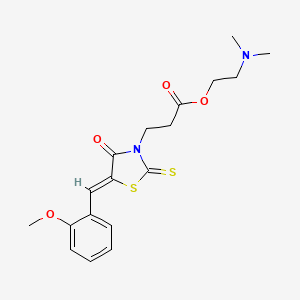 2-(dimethylamino)ethyl 3-[(5Z)-5-(2-methoxybenzylidene)-4-oxo-2-thioxo-1,3-thiazolidin-3-yl]propanoate