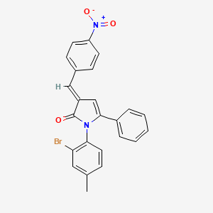 (3E)-1-(2-bromo-4-methylphenyl)-3-(4-nitrobenzylidene)-5-phenyl-1,3-dihydro-2H-pyrrol-2-one