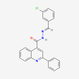 N'-[(E)-(3-chlorophenyl)methylidene]-2-phenylquinoline-4-carbohydrazide