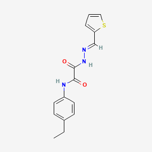 N-(4-Ethylphenyl)-2-oxo-2-(2-(2-thienylmethylene)hydrazino)acetamide