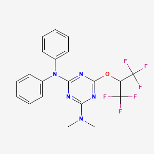 6-[(1,1,1,3,3,3-hexafluoropropan-2-yl)oxy]-N,N-dimethyl-N',N'-diphenyl-1,3,5-triazine-2,4-diamine