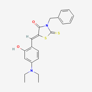 (5Z)-3-benzyl-5-[4-(diethylamino)-2-hydroxybenzylidene]-2-thioxo-1,3-thiazolidin-4-one