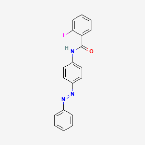 molecular formula C19H14IN3O B11694974 Benzamide, 2-iodo-N-[4-(2-phenyldiazenyl)phenyl]- CAS No. 316143-06-3