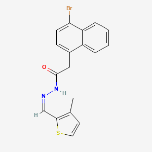 2-(4-bromonaphthalen-1-yl)-N'-[(Z)-(3-methylthiophen-2-yl)methylidene]acetohydrazide