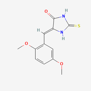 molecular formula C12H12N2O3S B11695051 (5Z)-5-(2,5-dimethoxybenzylidene)-2-thioxoimidazolidin-4-one 