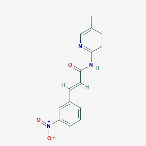 molecular formula C15H13N3O3 B11695074 (2E)-N-(5-methylpyridin-2-yl)-3-(3-nitrophenyl)prop-2-enamide 