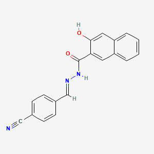 N'-[(E)-(4-cyanophenyl)methylidene]-3-hydroxynaphthalene-2-carbohydrazide