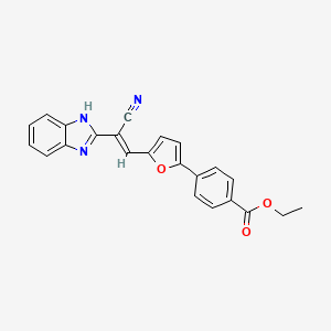 ethyl 4-{5-[(E)-2-(1H-benzimidazol-2-yl)-2-cyanoethenyl]furan-2-yl}benzoate