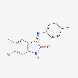 6-Bromo-5-methyl-3-p-tolylimino-1,3-dihydro-indol-2-one