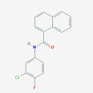 molecular formula C17H11ClFNO B11695126 N-(3-chloro-4-fluorophenyl)naphthalene-1-carboxamide 