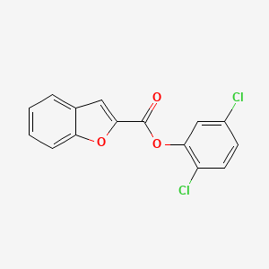 molecular formula C15H8Cl2O3 B11695154 2,5-Dichlorophenyl 1-benzofuran-2-carboxylate 