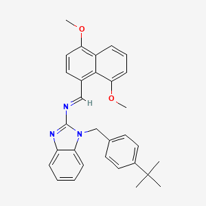 1-(4-tert-butylbenzyl)-N-[(E)-(4,8-dimethoxynaphthalen-1-yl)methylidene]-1H-benzimidazol-2-amine