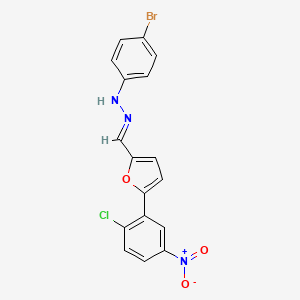 (2E)-1-(4-bromophenyl)-2-{[5-(2-chloro-5-nitrophenyl)furan-2-yl]methylidene}hydrazine