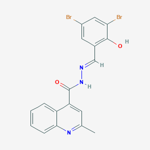 N'-[(E)-(3,5-dibromo-2-hydroxyphenyl)methylidene]-2-methylquinoline-4-carbohydrazide