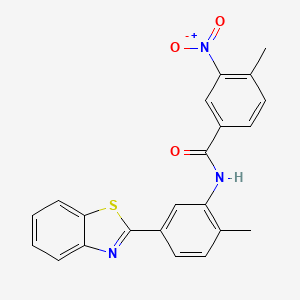 N-[5-(1,3-benzothiazol-2-yl)-2-methylphenyl]-4-methyl-3-nitrobenzamide