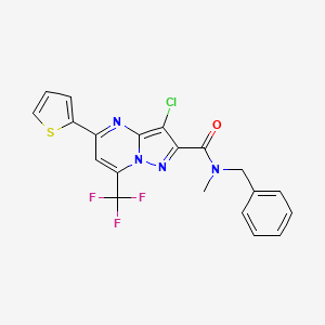 N-benzyl-3-chloro-N-methyl-5-(thiophen-2-yl)-7-(trifluoromethyl)pyrazolo[1,5-a]pyrimidine-2-carboxamide