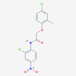 molecular formula C15H12Cl2N2O4 B11695222 2-(4-chloro-2-methylphenoxy)-N-(2-chloro-4-nitrophenyl)acetamide 