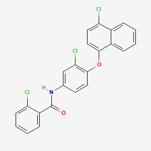 2-chloro-N-{3-chloro-4-[(4-chloronaphthalen-1-yl)oxy]phenyl}benzamide