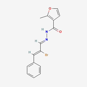 N'-[(1E,2Z)-2-bromo-3-phenylprop-2-en-1-ylidene]-2-methylfuran-3-carbohydrazide