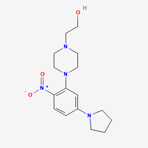 2-{4-[2-Nitro-5-(pyrrolidin-1-yl)phenyl]piperazin-1-yl}ethanol