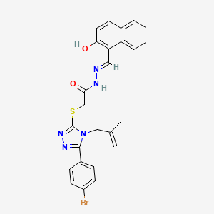 2-{[5-(4-bromophenyl)-4-(2-methyl-2-propenyl)-4H-1,2,4-triazol-3-yl]sulfanyl}-N'-[(E)-(2-hydroxy-1-naphthyl)methylidene]acetohydrazide